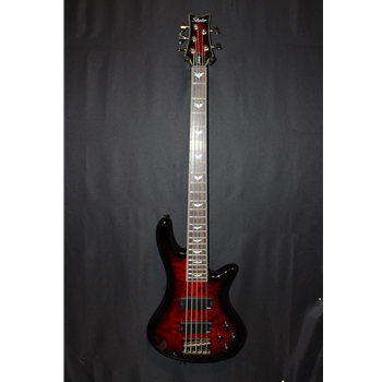 Schecter Stiletto Extreme 5 Bass Guitar - Black Cherry