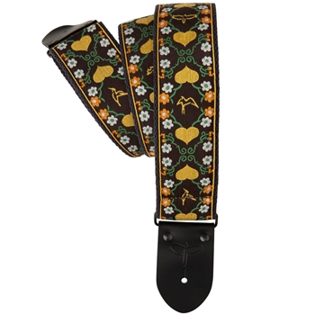 PRS 2.5" Retro Guitar Strap, Floral, Yellow