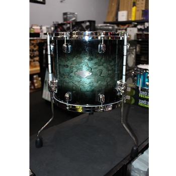 Tama Starclassic Performer Molten Steel Blue Burst 14"x 14" Floor Tom W/Legs USED