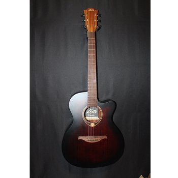 LAG Tramontane 70 Auditorium Cutaway Acoustic-Electric Black & Brown