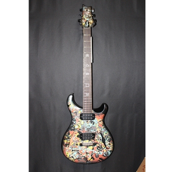 PRS SE Ed Sheeran Hollowbody I Baritone Piezo, Drip Paint Artwork