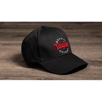 Taylor Black Cap,Red/Wht Emb-One Size