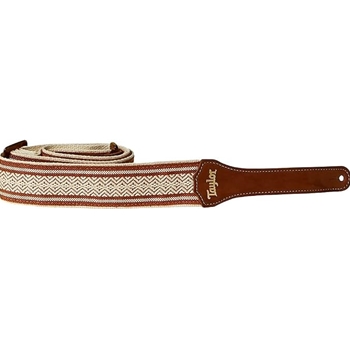 Taylor Jacquard Cotton 2 Inches Guitar Strap - White Brown