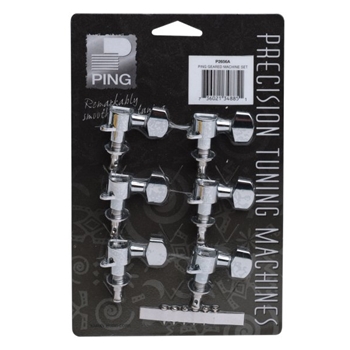 Ping P2656A 6-In-Line Geared Individual Machine Heads. 6-Left Chrome